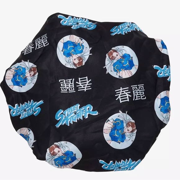 Street Fighter Accessories - Street Fighter Chun Li Reversible Sleep Cap Bonnet- New